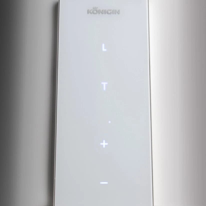 Вытяжка островная KONIGIN Белое стекло Equilibrium White Glass