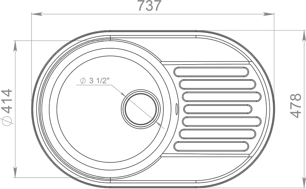 Мойка Granfest Quarz Черный Z-18