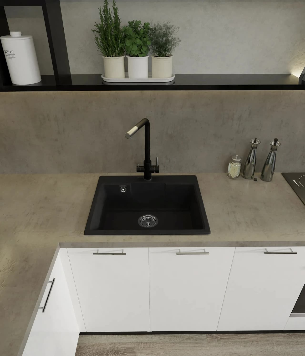 Мойка GRANFEST URBAN Черный URBAN 658