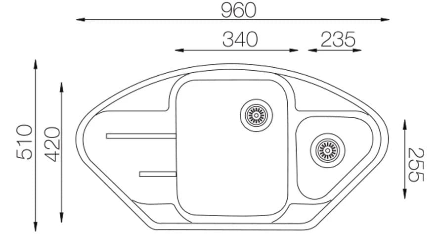 Мойка TOPZERO Титан Angelina 960.510.15-49