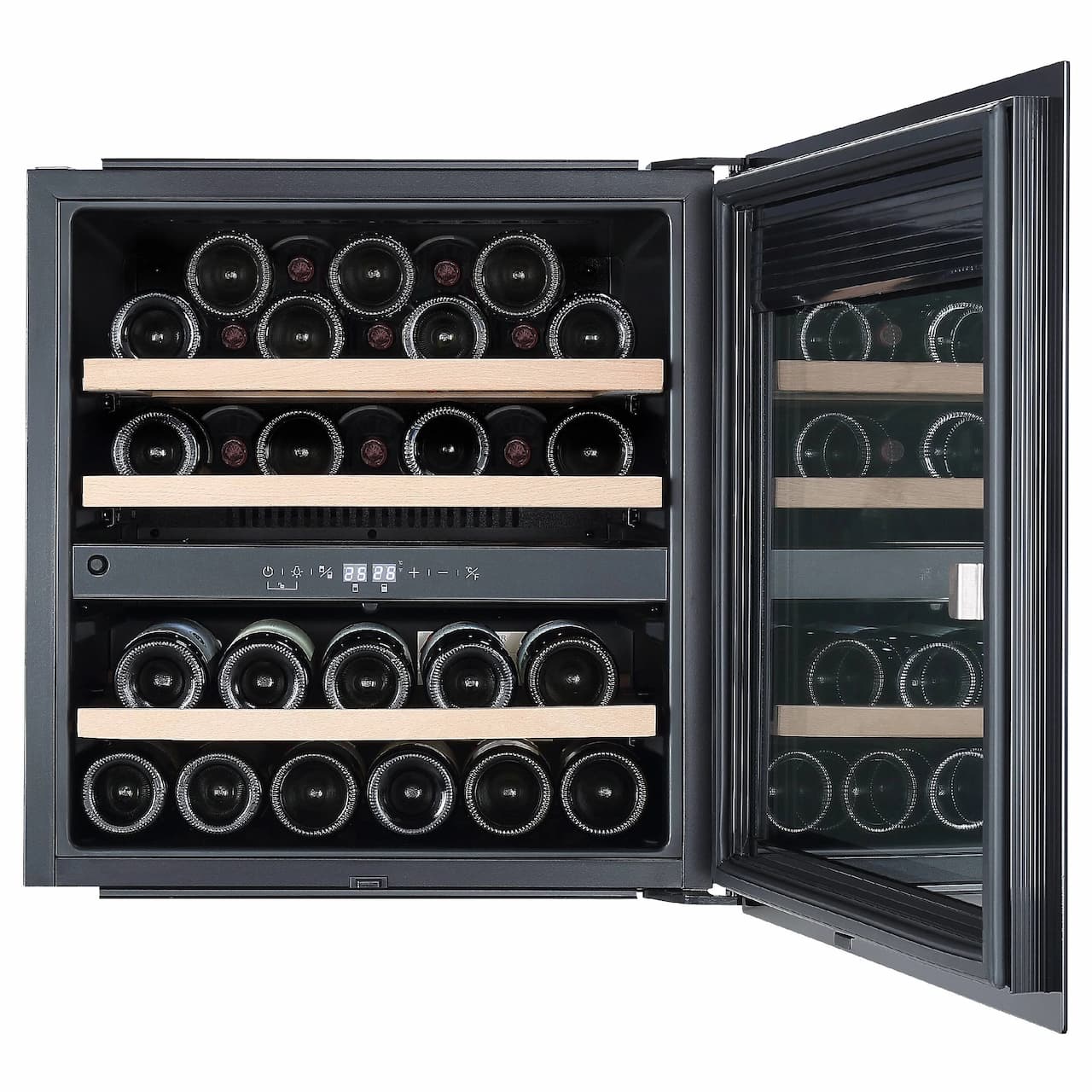 Винный шкаф KORTING Черное стекло KFW 604 DB GN