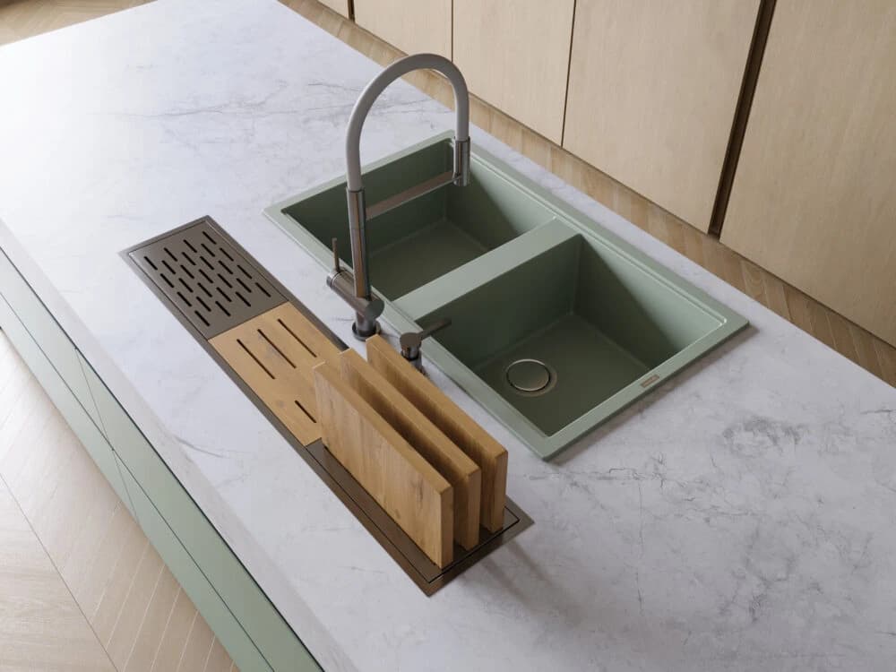 Смеситель с фильтром OMOIKIRI Вороненая сталь Kanto-2 Plus-SB