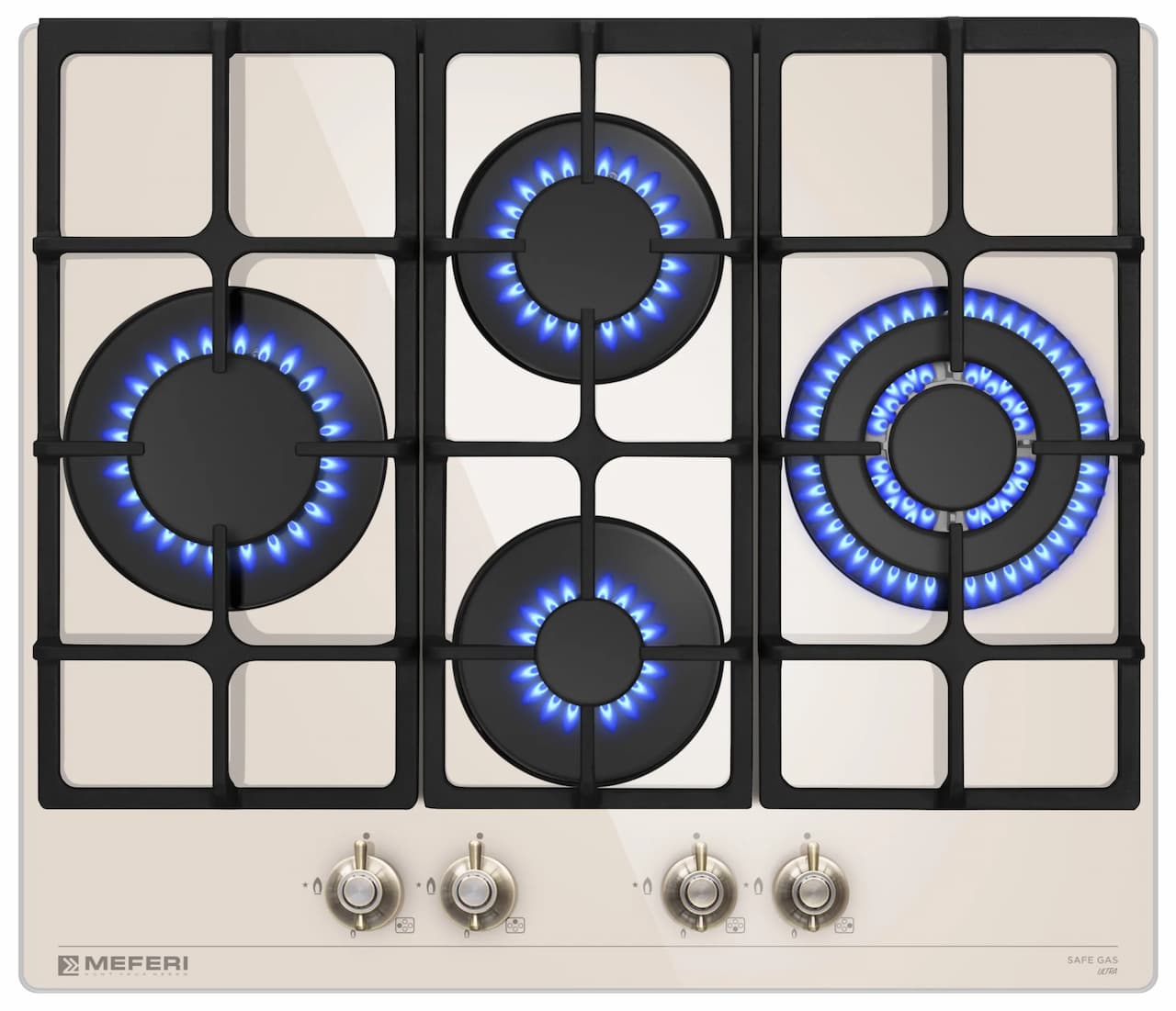 Варочная панель MEFERI Бежевый MGH604BG GLASS RETRO