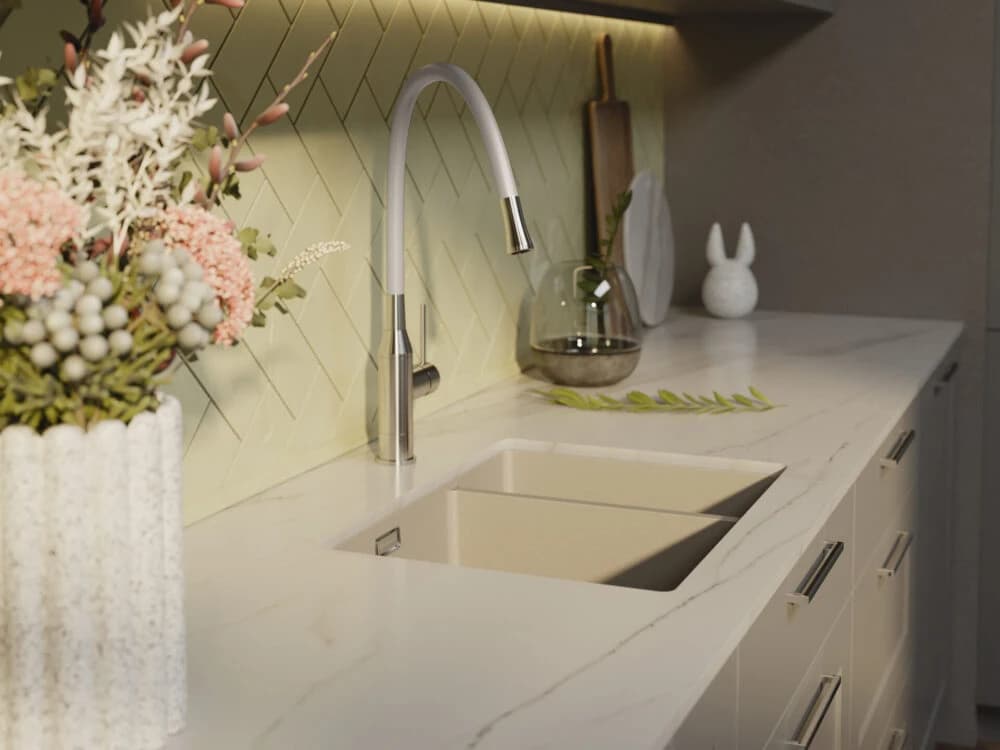 Мойка OMOIKIRI Белый Kata 55-2-U-WH