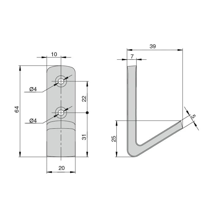 Крючок мебельный MAKMART Золото матовое M7201.MATT GOLD