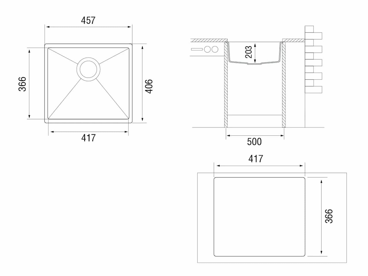Мойка LONGRAN Onyx GES457.406 -10