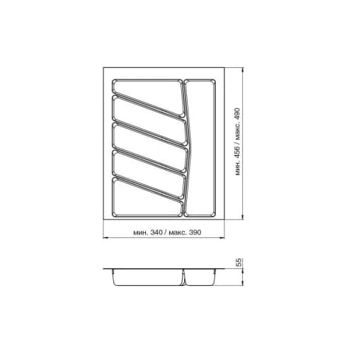 Лоток для столовых приборов VOLPATO Белый 32-76-NN45-BI