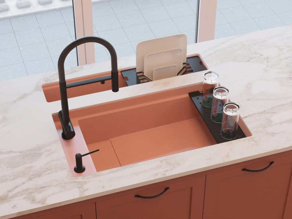 Смеситель с фильтром OMOIKIRI Нержавеющая сталь Kanto-BN-WH