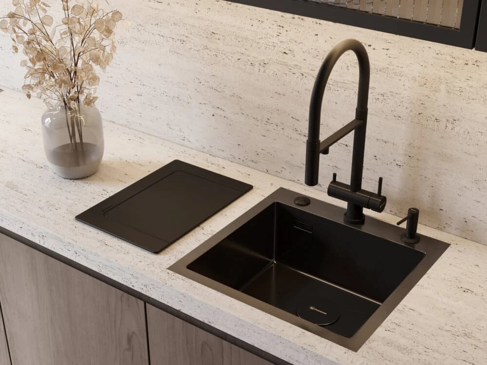 Смеситель с фильтром OMOIKIRI Светлое золото Kanto-PVD-LG