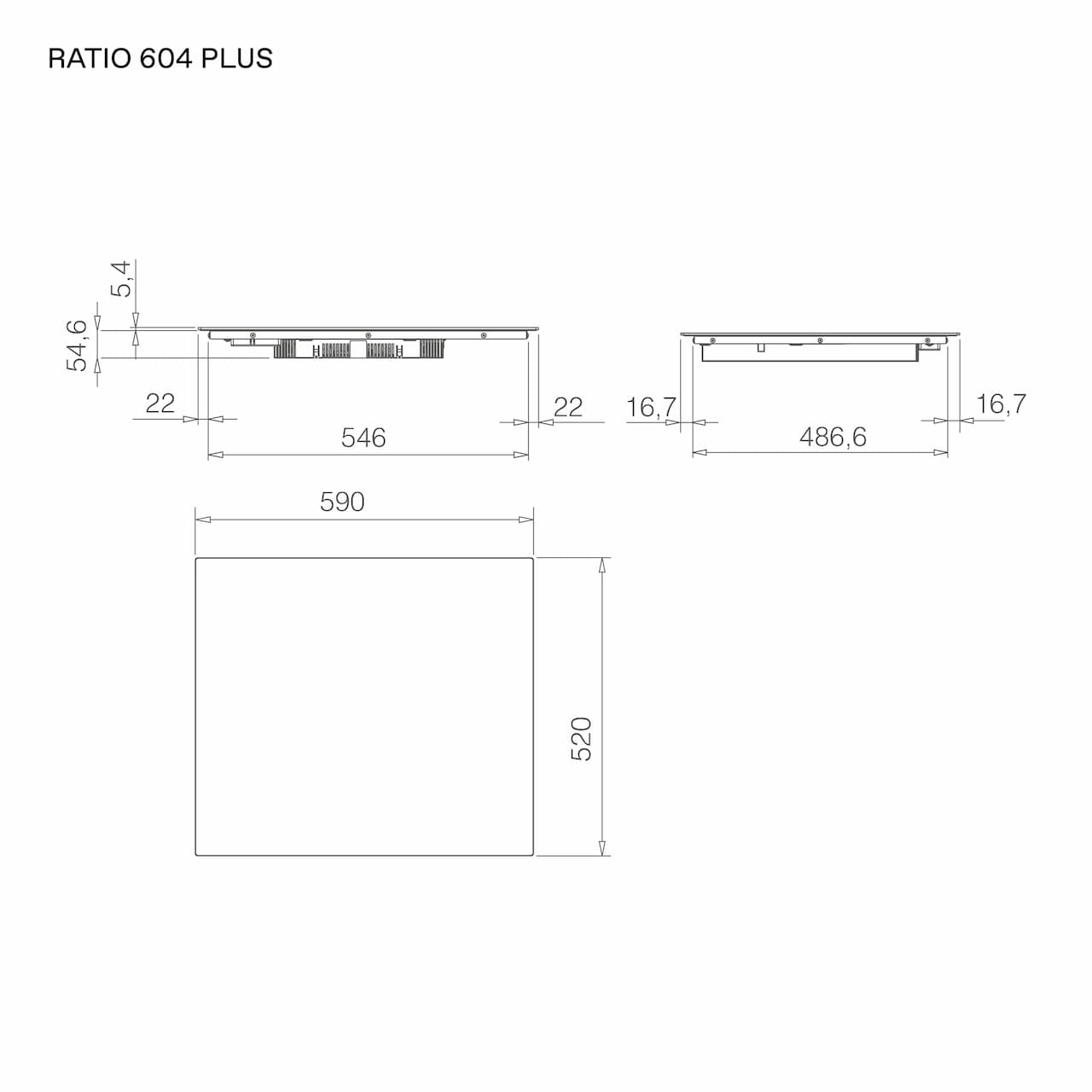 Варочная панель ELICA Черный RATIO 604 PLUS BL