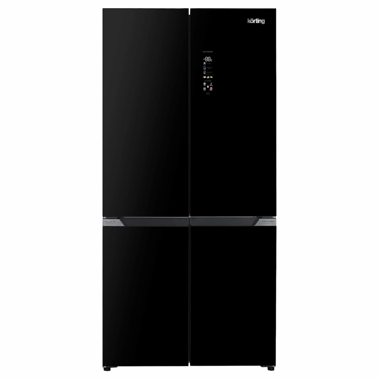 Холодильник Side-by-side KORTING Черное стекло KNFM 94899 GN