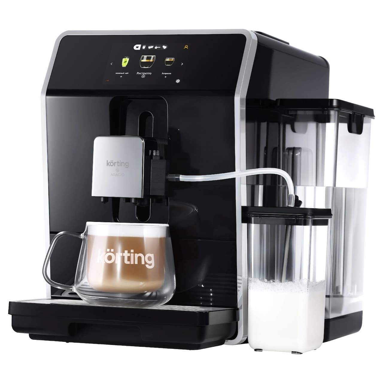 Автоматическая кофемашина с капучинатором KORTING Черный KACM 2004 Adagio