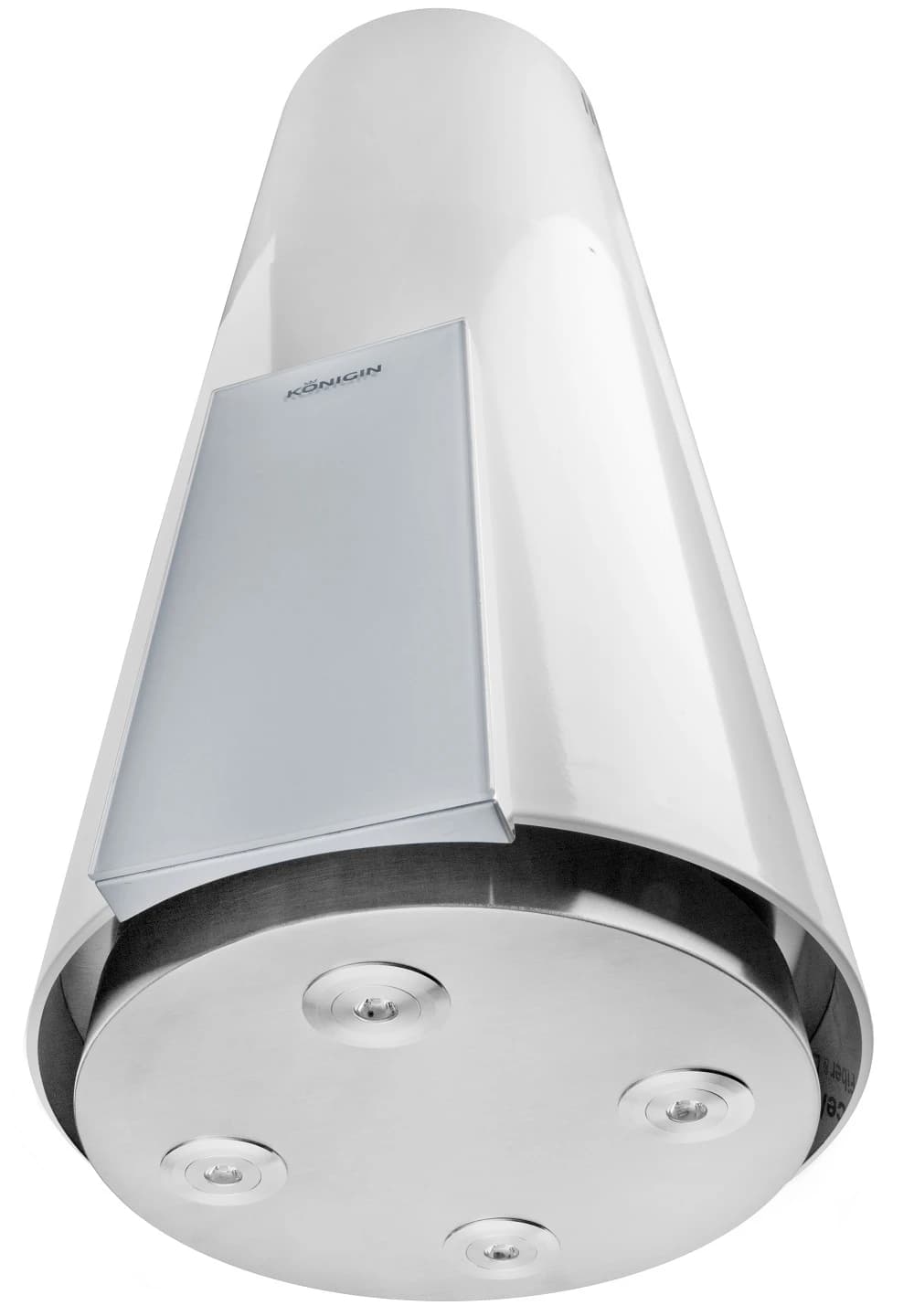 Вытяжка островная KONIGIN Белое стекло Equilibrium White Glass