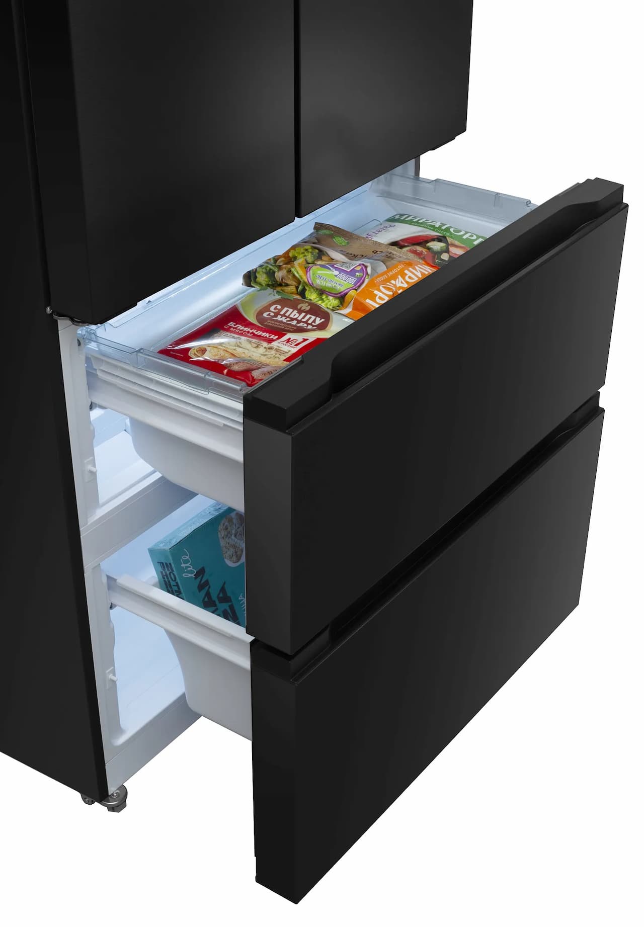Холодильник отдельностоящий MEFERI Черный MFR83BLACK IX TOTAL NO FROST FRENCH DOOR COMFORT