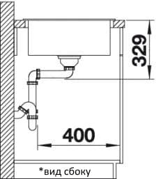 Мойка BLANCO Шампань LEGRA 45 S
