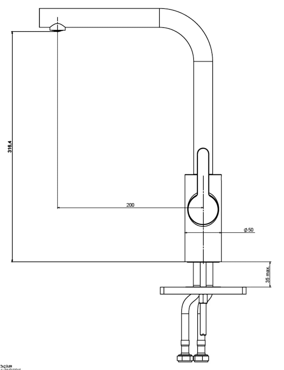 Смеситель TOPZERO Золотой TEMPO GOLD
