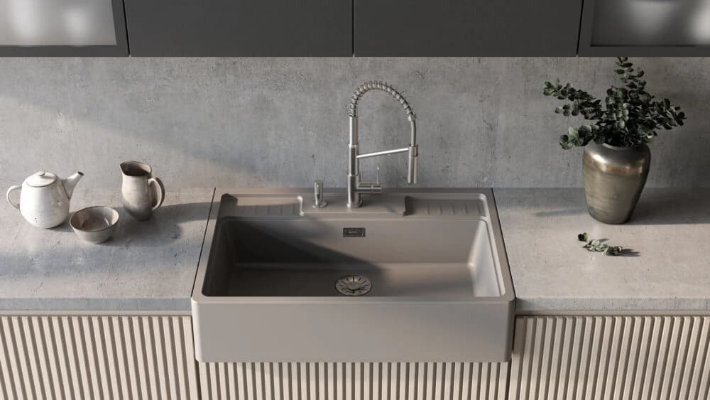 Смеситель OMOIKIRI Нержавеющая сталь Mikawa 2 Plus-SB-BN