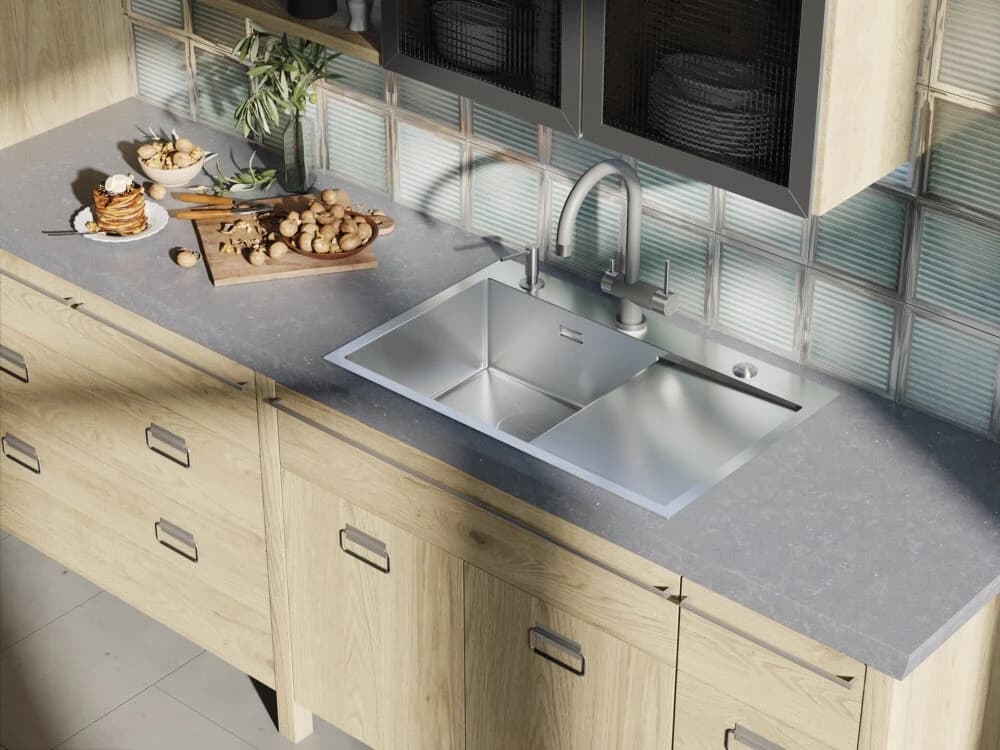 Мойка OMOIKIRI Светлое золото Akisame 78-LG-L