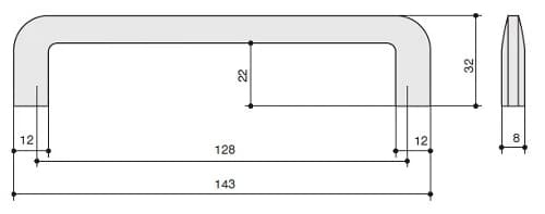 Ручка скоба MAKMART Белый матовый M2722.128.WHITE