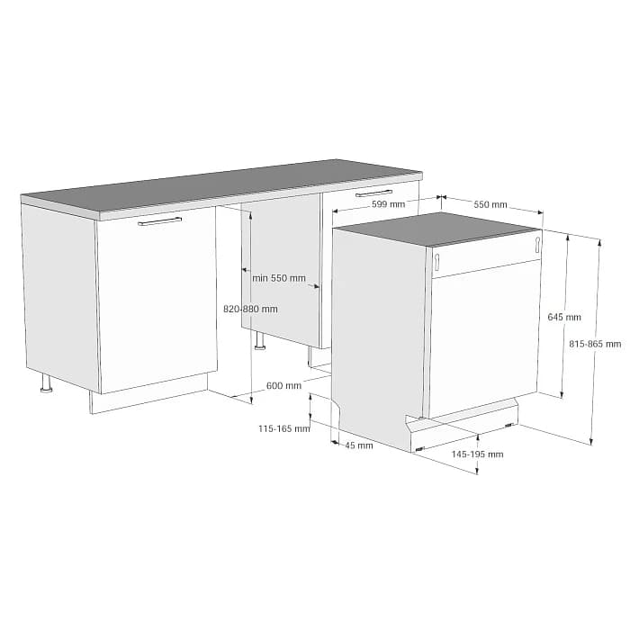 Посудомоечная машина EVELUX Белый BD 6002