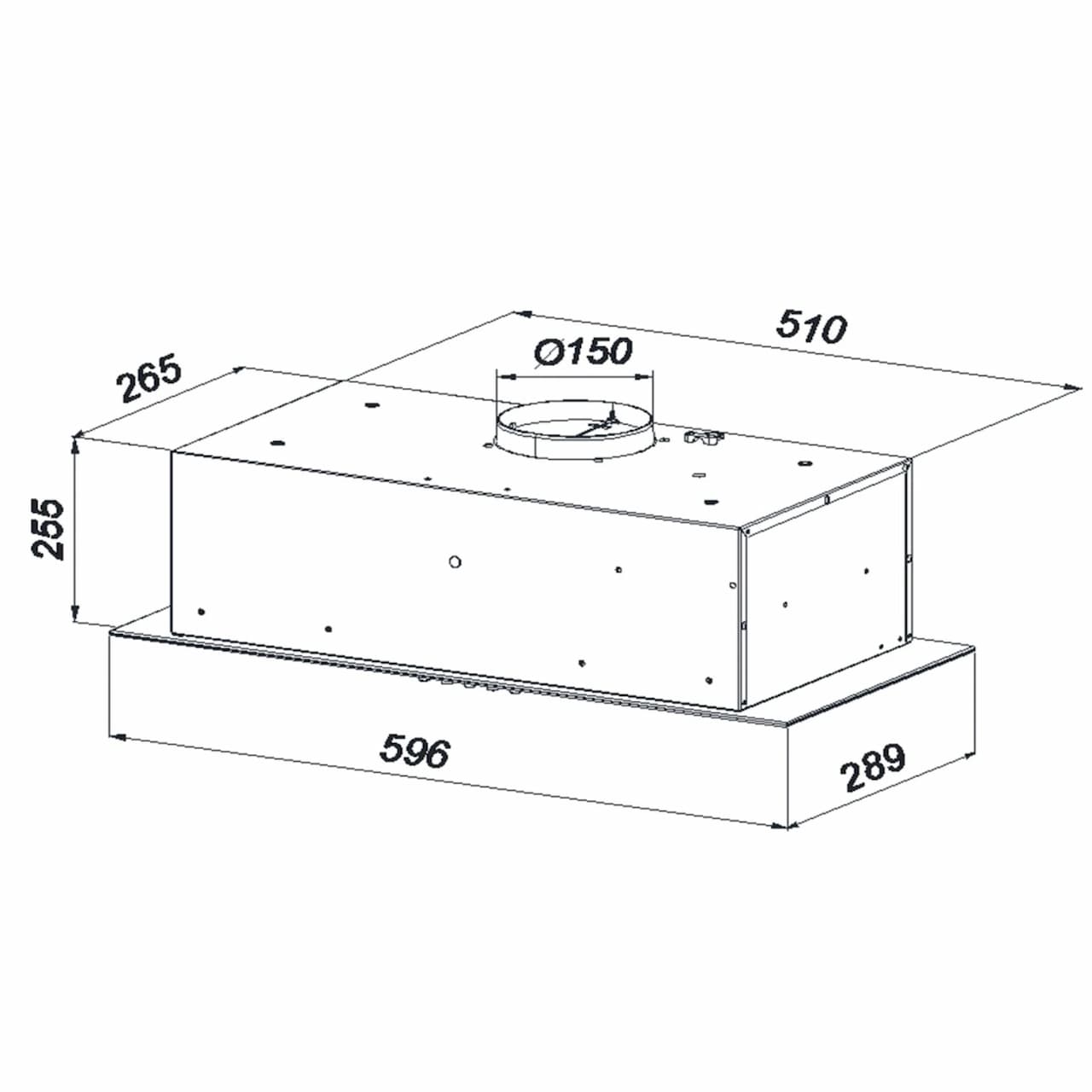 Вытяжка кухонная KONIGIN Черный Aerin Black 60