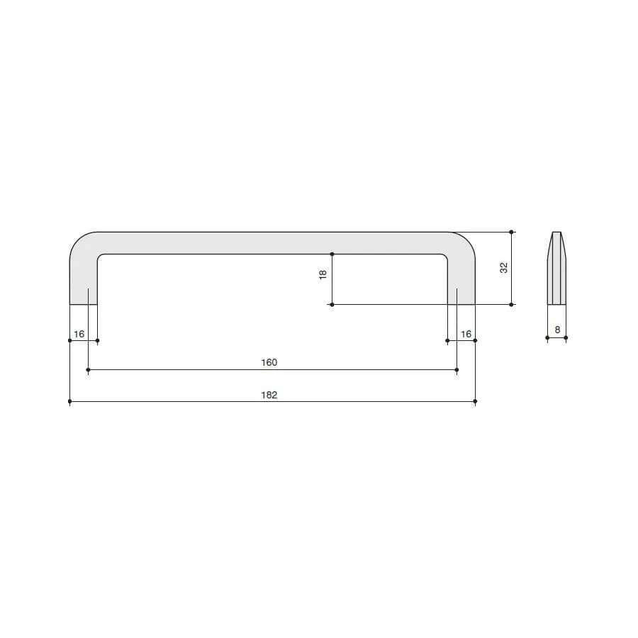 Ручка скоба MAKMART Золото шлифованное M2722.160.BB