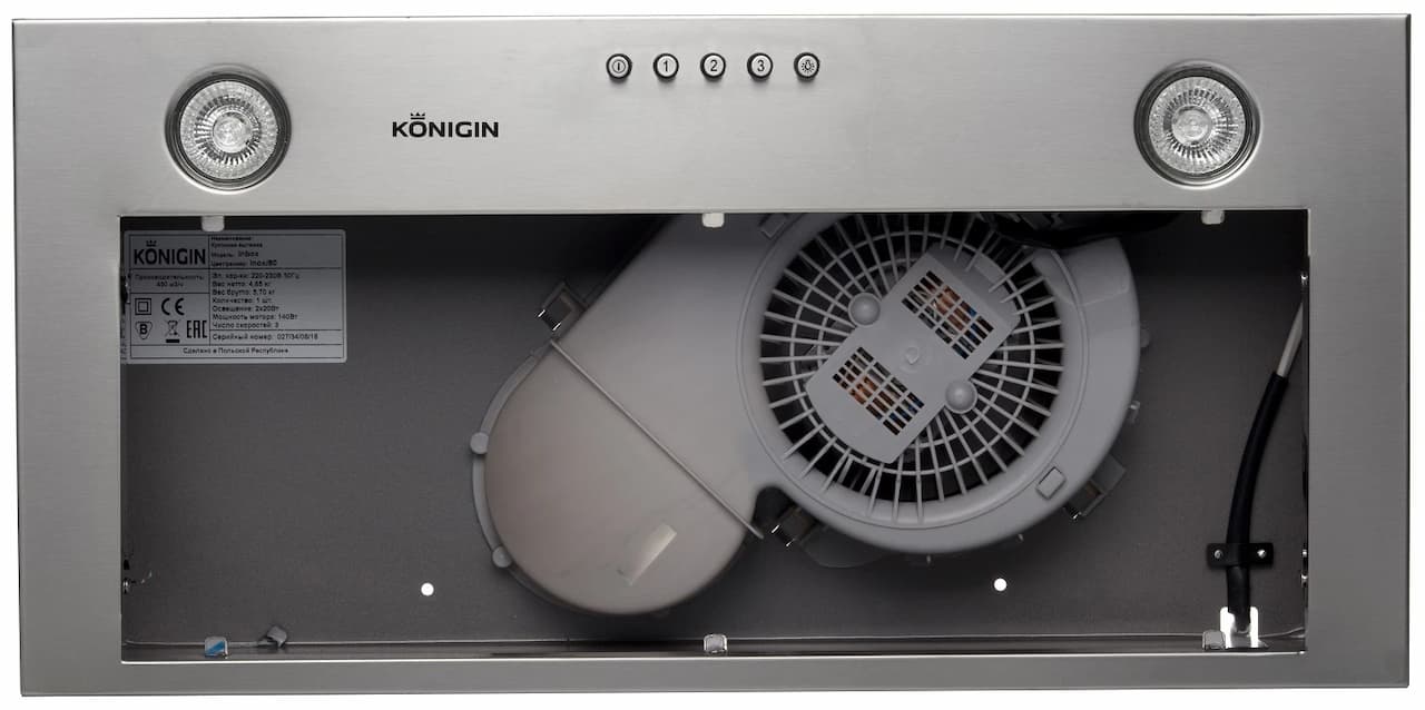 Вытяжка кухонная KONIGIN Нержавеющая сталь Inbox Inox 60