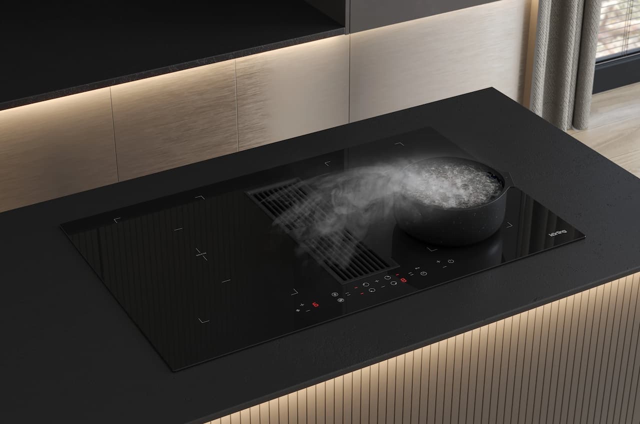 Варочная панель с вытяжкой KORTING Черный HIBH 84980 NB