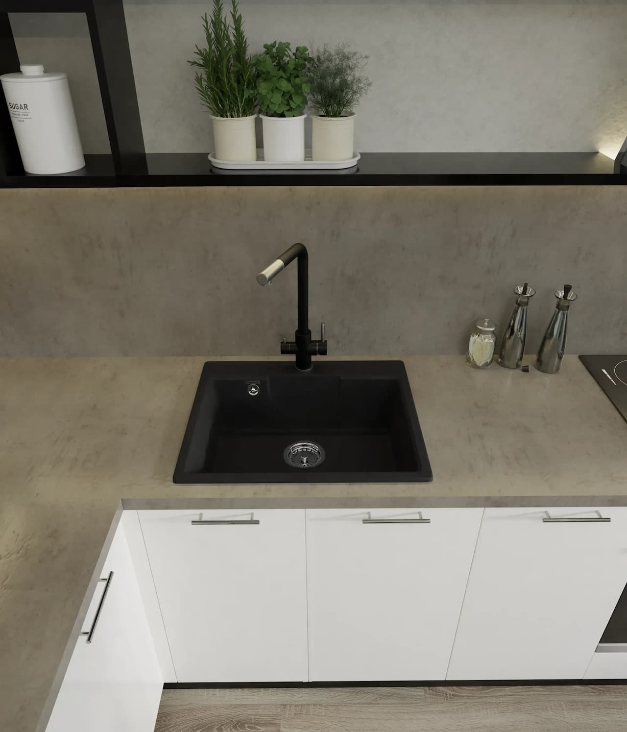 Мойка GRANFEST URBAN Темно-серый URBAN 658