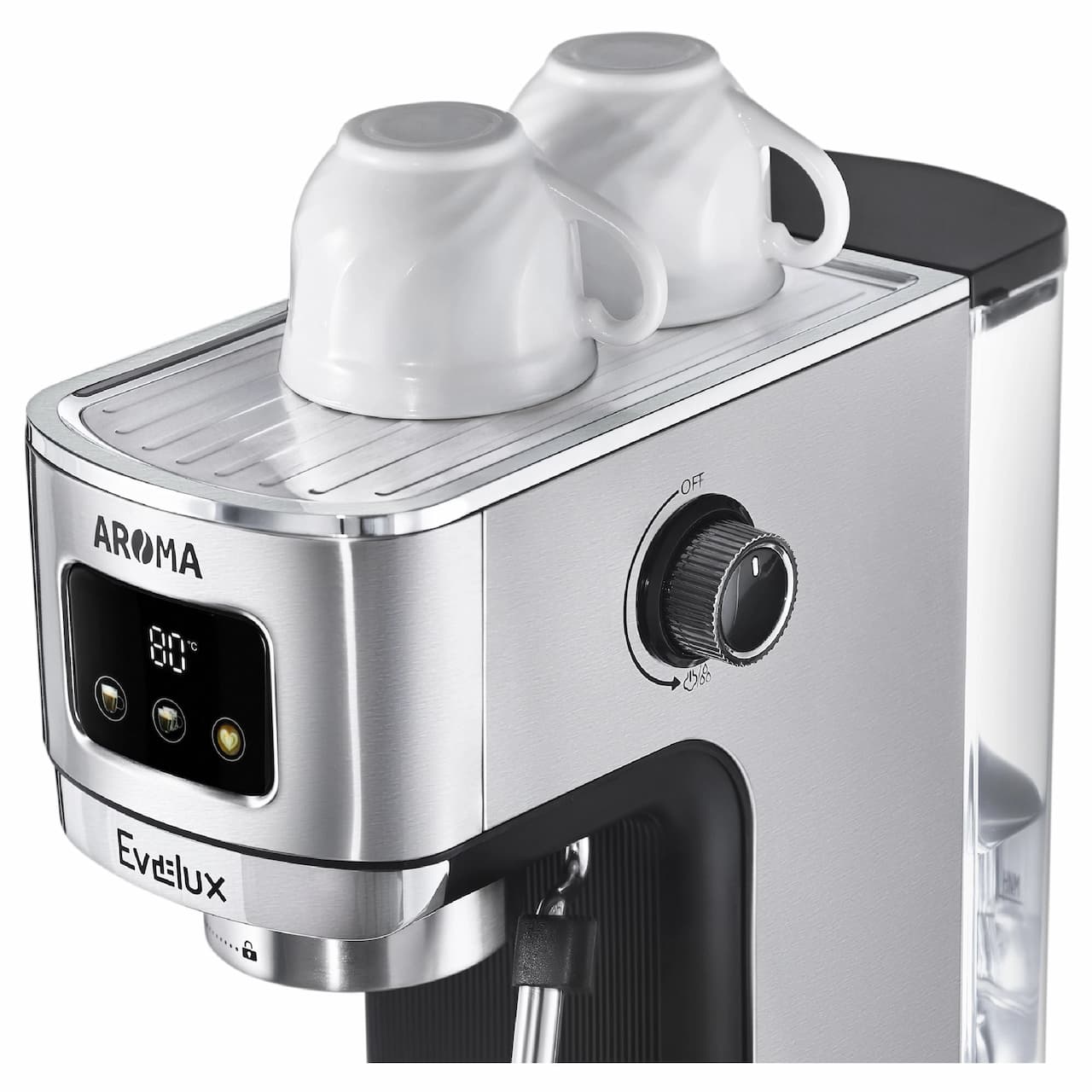 Кофеварка эспрессо EVELUX Черный ECM 1009 Aroma