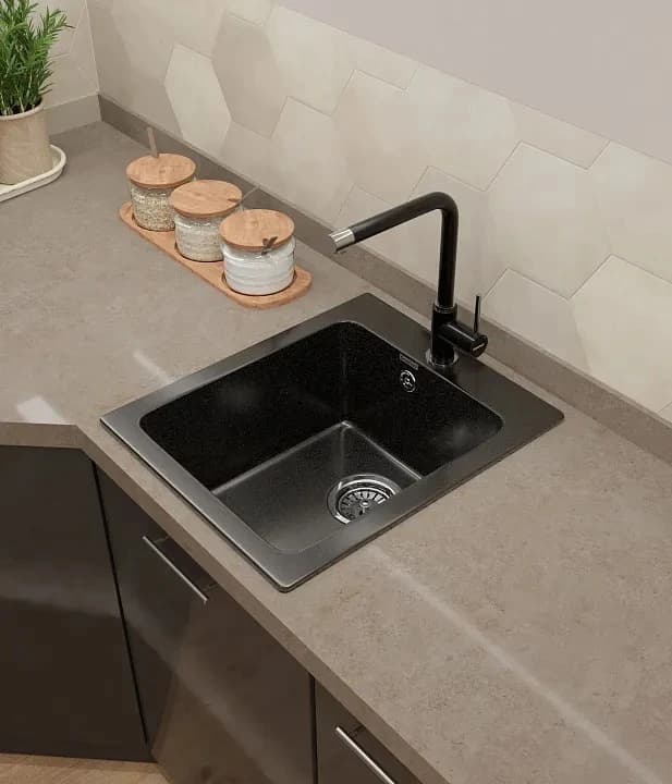 Мойка GRANFEST Черный Practic P-505