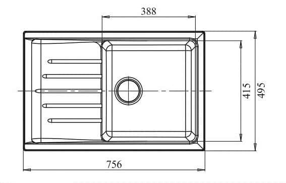 Мойка GRANFEST Бежевый Practic P760L (УЦЕНКА)