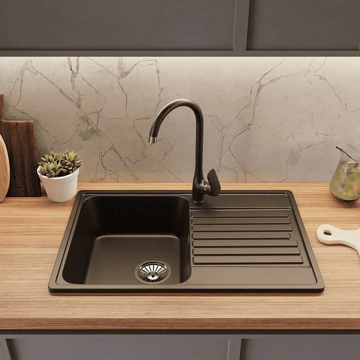 Мойка Granfest Quarz Черный GF-ZL78 (УЦЕНКА)