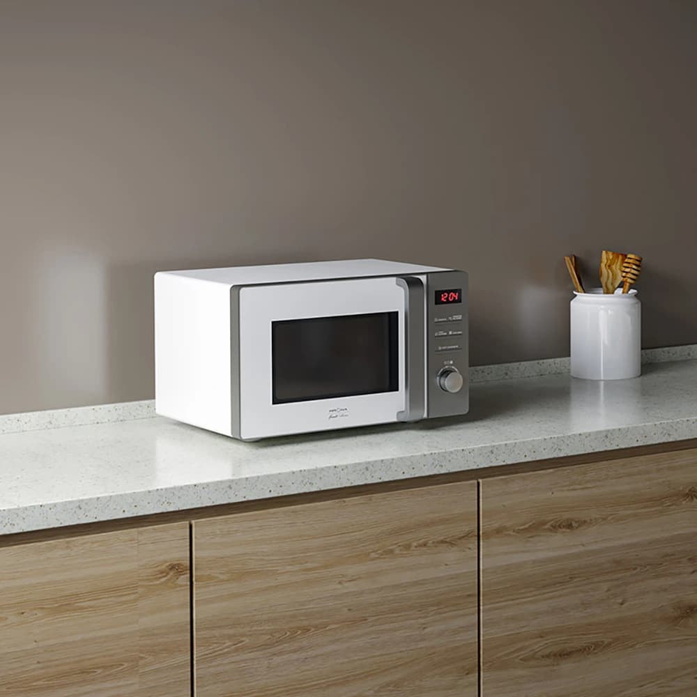 Микроволновая печь KRONA Нержавеющая сталь + белое стекло QUANTUM 44 WH/IX