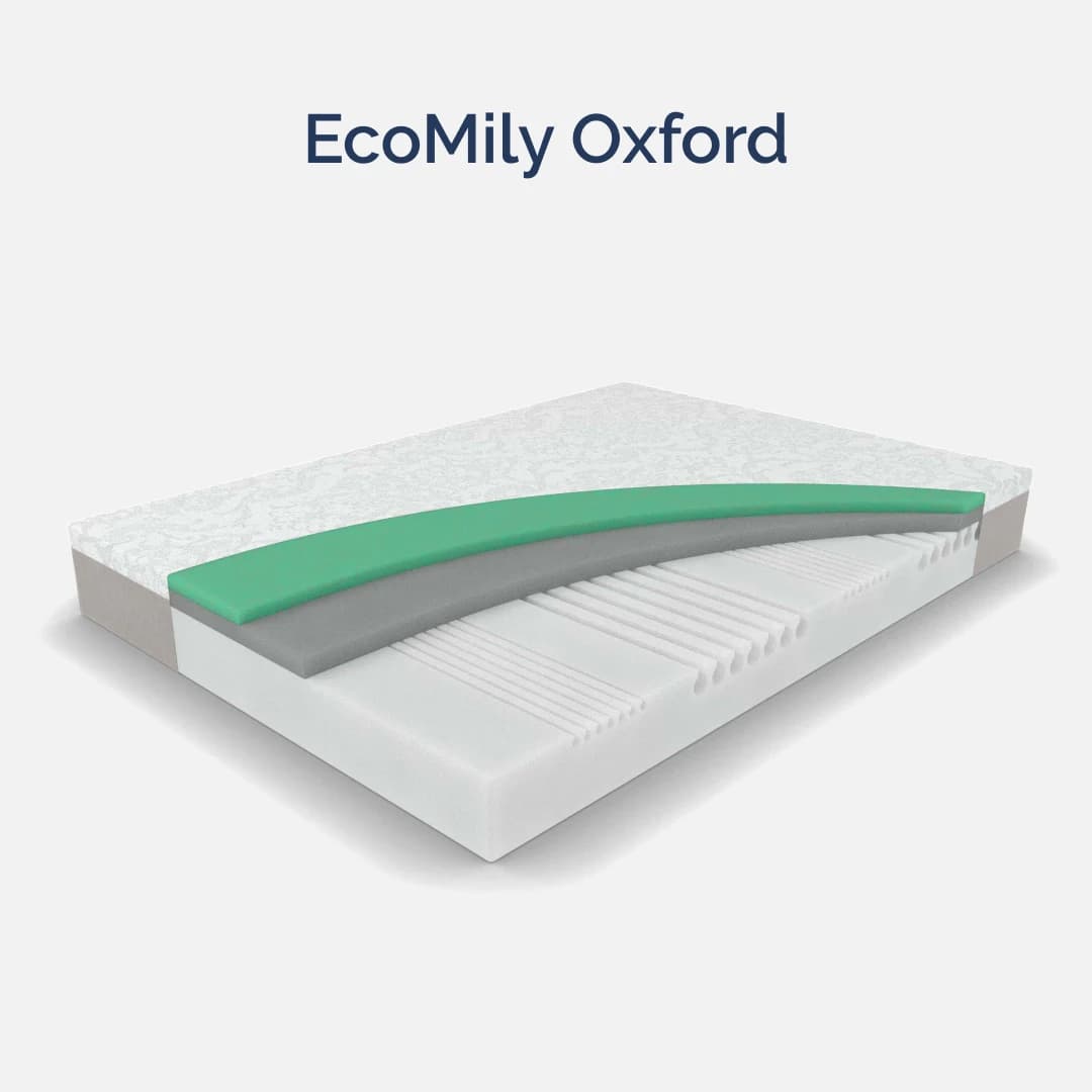 Матрас ортопедический двуспальный 1600х2000х240 мм ECOMILY Белый Oxford