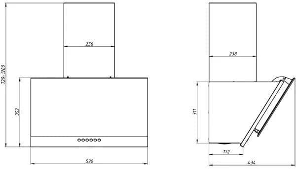 Вытяжка кухонная ELIKOR Нержавеющая сталь КВ RX6754XB
