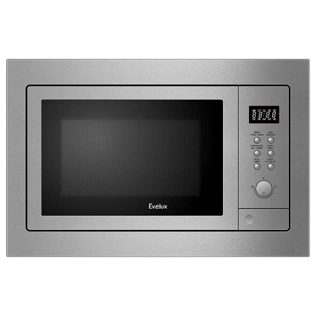 Микроволновая печь EVELUX Нержавеющая сталь + черное стекло MW 25 X