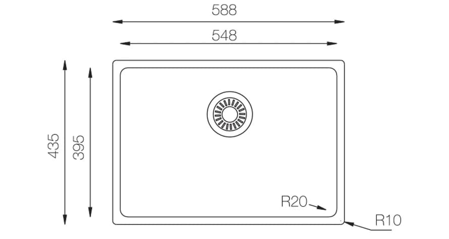 Мойка TOPZERO Нержавеющая сталь ME550.GT10K