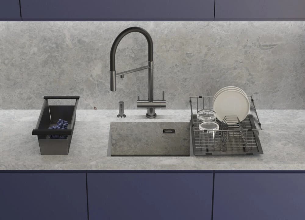 Смеситель с фильтром OMOIKIRI Нержавеющая сталь Kanto-BN-WH