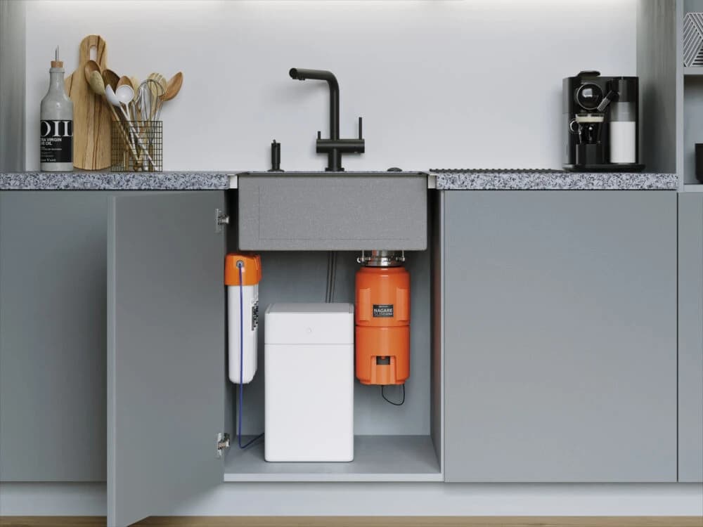 Измельчитель отходов OMOIKIRI Бирюза Nagare Slim 1250-AZ