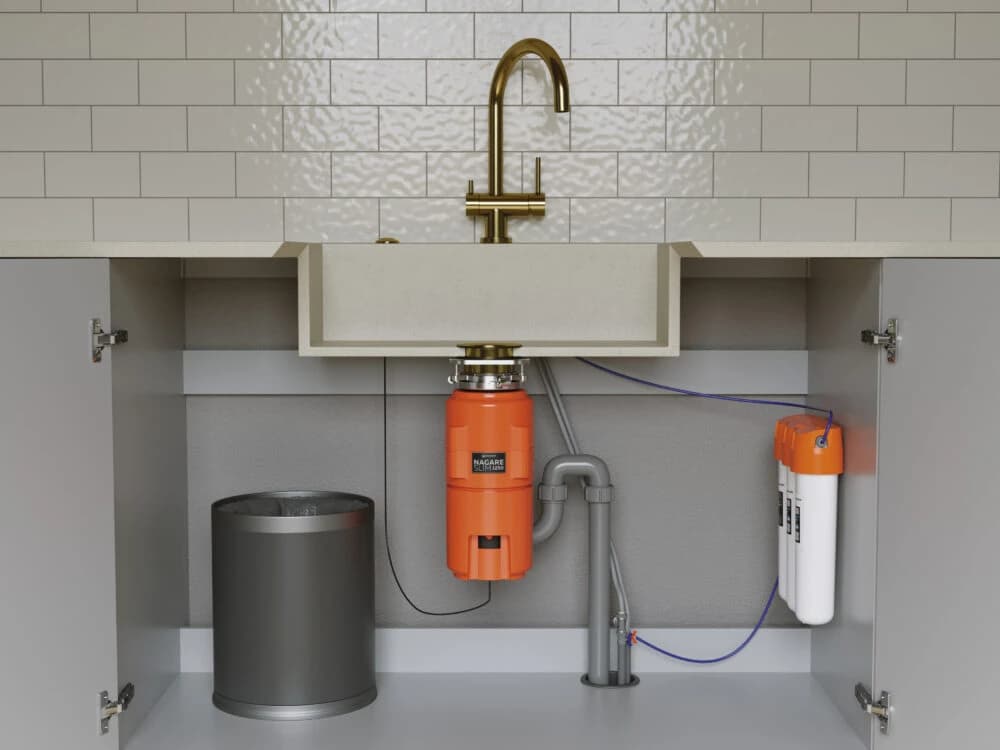 Измельчитель отходов OMOIKIRI Бирюза Nagare Slim 1250-AZ