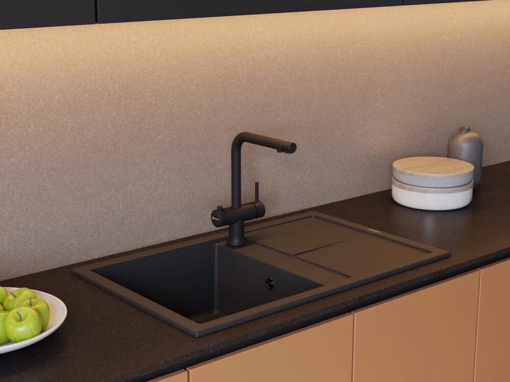 Смеситель OMOIKIRI Вороненая сталь Hotaru-R