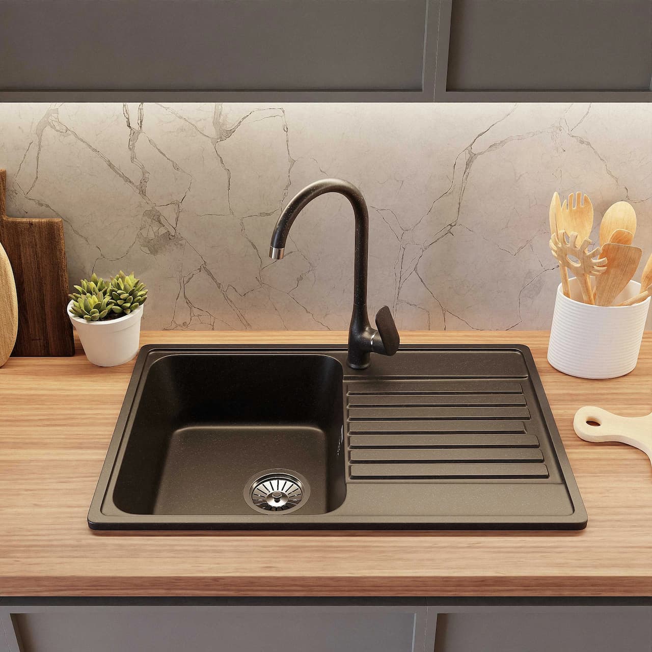 Мойка Granfest Quarz Черный Z-78