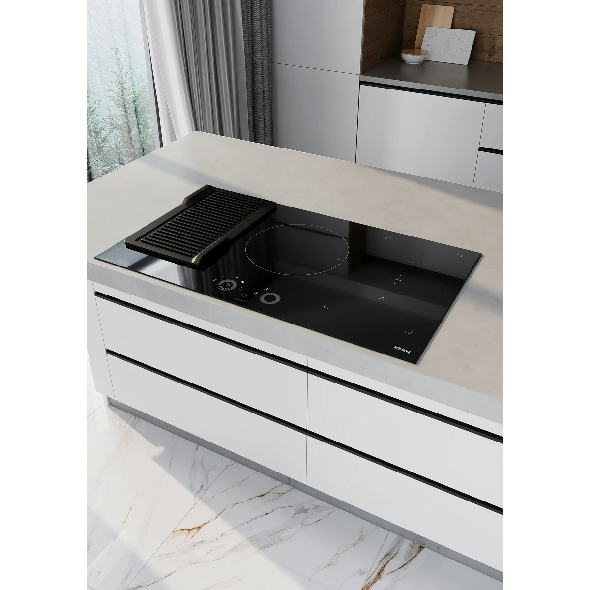 Варочная панель KORTING Черный HIB 95750 B Smart