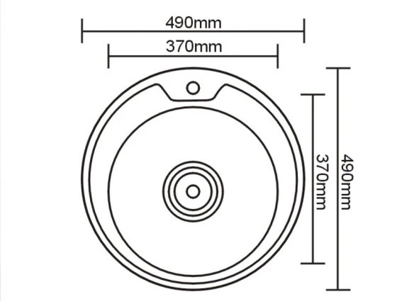 Мойка КИТАЙ Нержавеющая сталь SinkLight D 49 0,6
