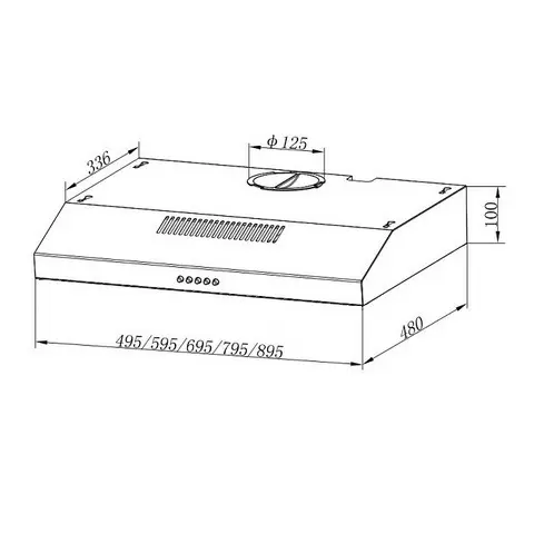 Вытяжка кухонная EVELUX Белый Ulla 60 W
