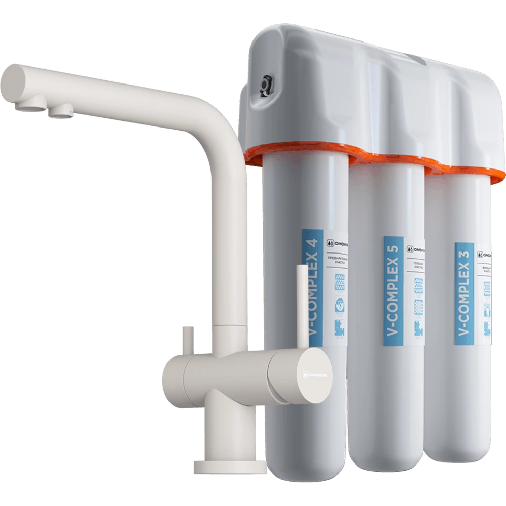 Комплект смеситель Nagano-P + Pure drop Lite OMOIKIRI Пастила