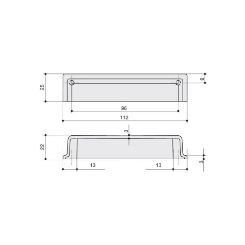 Ручка ракушка MAKMART Никель глянец WMN.831X.096.M00F7