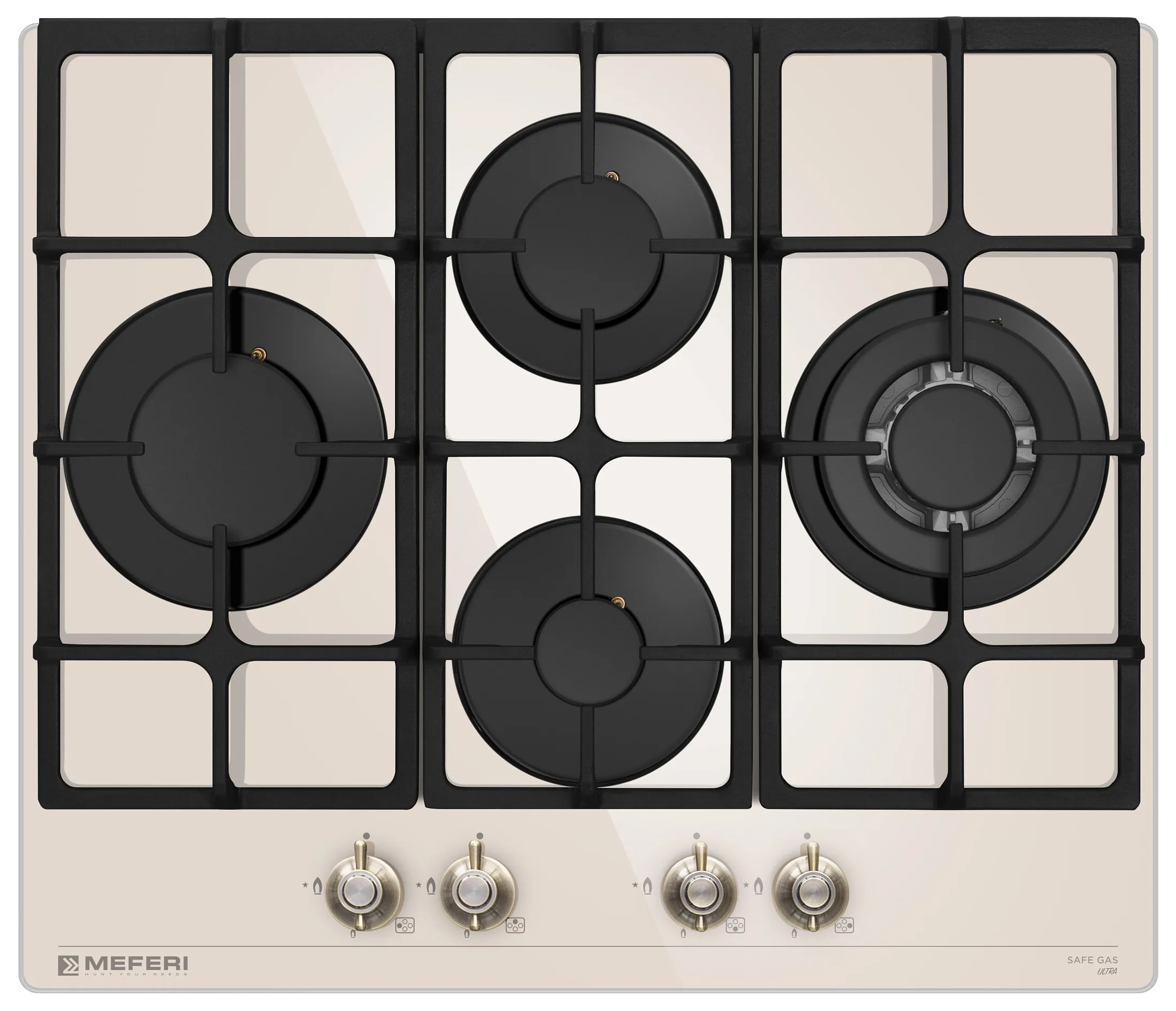 Варочная панель MEFERI Бежевый MGH604BG GLASS RETRO