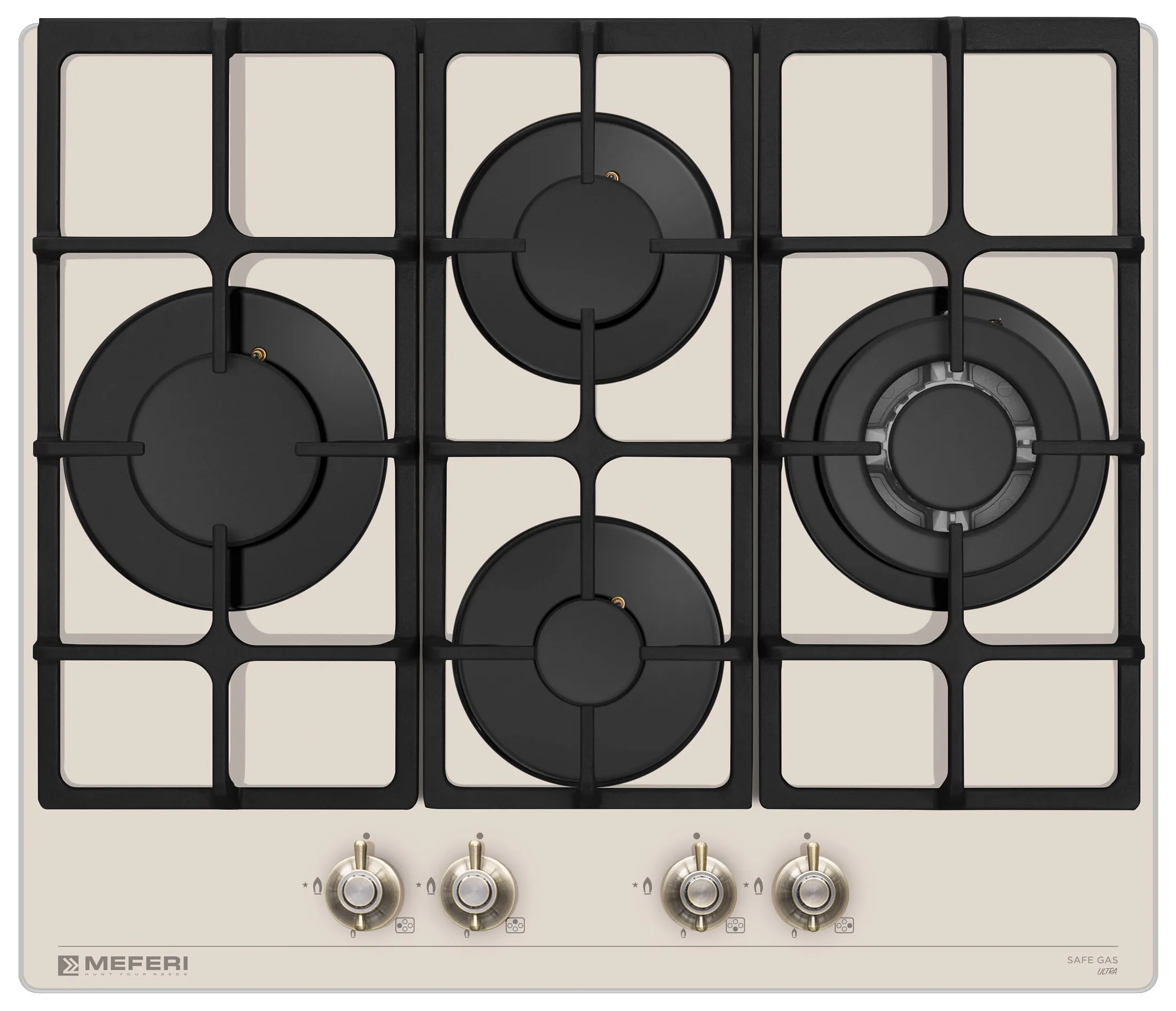 Варочная панель MEFERI Бежевый MGH604BG GLASS RETRO